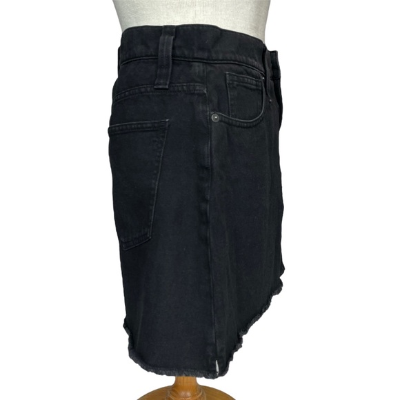 Madewell ‘McCarren Raw-Hem Jean Skirt’ in Washed Black Size 29 Waist - Picture 8 of 14